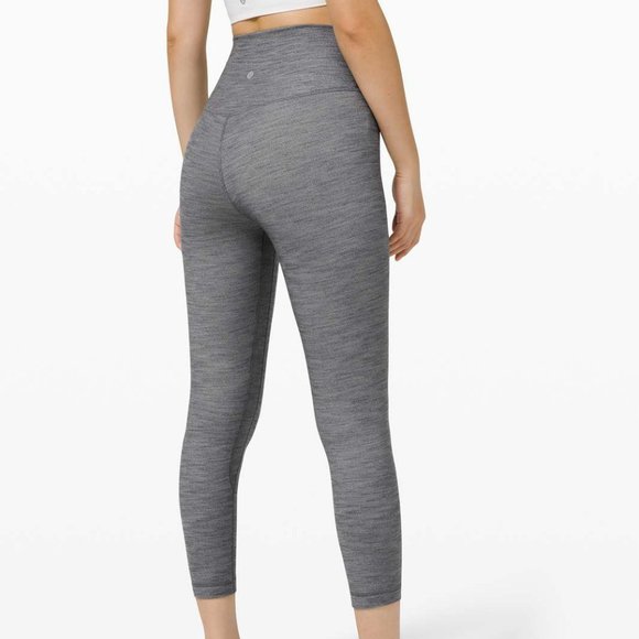 lululemon athletica Pants - Lululemon Align Athleisure Heather Grey High Waist Cropped Leggings Women's 12